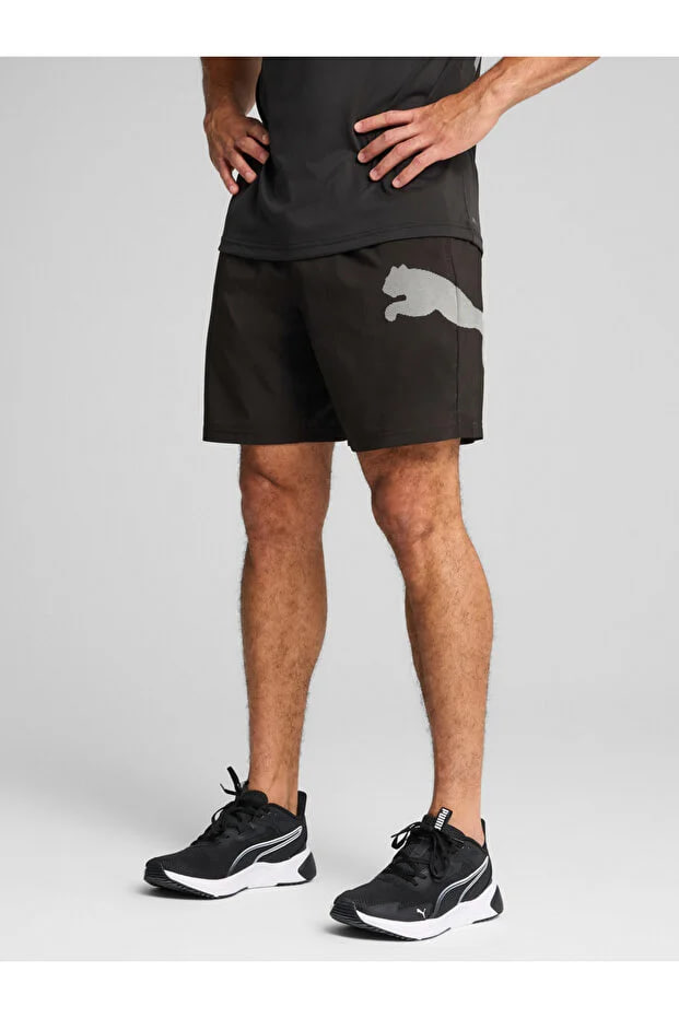 Puma Logo Print Shorts for a Sporty Look