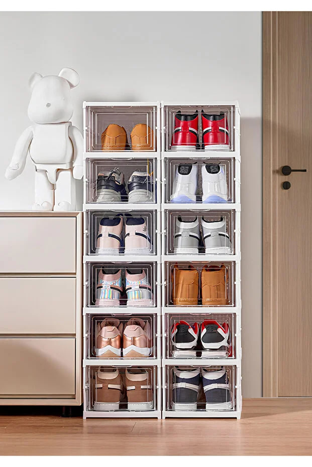 Kitchen Life 6-Shelf Foldable Shoe Rack Portable Multipurpose Spacious Cabinet and Shelf